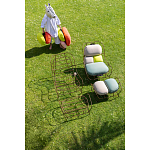 Дизайнерское разноцветное кресло на металлическом каркасе с подставкой для ног Poltronova Plasma Armchair варинант исполнения - 7 | Loft Concept в Челябинске