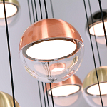 Люстра каскадная с черным круглым основанием 27 подвесов Celestial Waltz варинант исполнения - 3 | Loft Concept в Челябинске