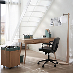 Офисное кресло в винтажном стиле на колёсах Glenn Dark Grey Chair варинант исполнения - 4 | Loft Concept в Челябинске