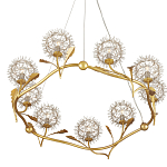 Люстра круглая с декором в виде цветков одуванчика Hanging Dandelion варинант исполнения - 3 | Loft Concept в Челябинске