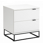 Тумба прикроватная белая с ящиками Strict Lines варинант исполнения - 1 | Loft Concept в Челябинске