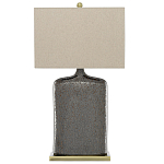 Настольная лампа керамическая с тканевым прямоугольным абажуром Flask варинант исполнения - 4 | Loft Concept в Челябинске