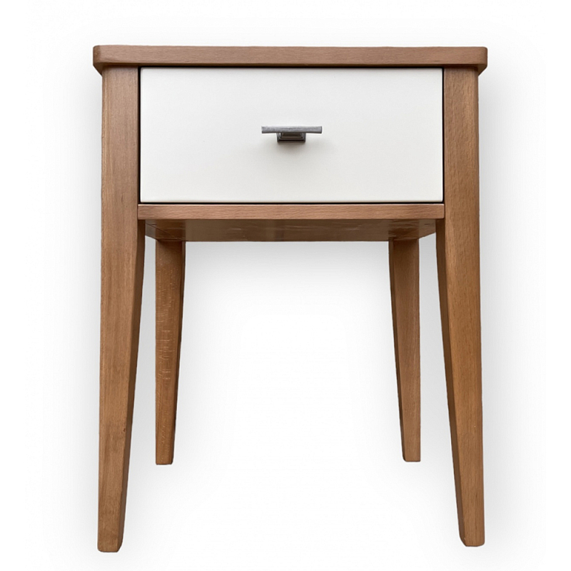 Тумба прикроватная с ящиком Tasteful Furniture Коричневый Серый Слоновая кость Тумба прикроватная с ящиком Tasteful Furniture Коричневый Серый Слоновая кость в Челябинске | Loft Concept