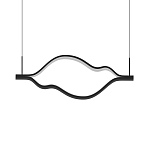 Подвесной светильник волнообразный изогнутый черного цвета 4000К Spiral Lighting варинант исполнения - 1 | Loft Concept в Челябинске