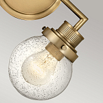 Бра для ванных комнат с прозрачным шарообразным плафоном из стекла с пузырьками на круглом основании Hinkley варинант исполнения - 15 | Loft Concept в Челябинске