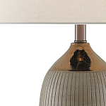 Настольная лампа керамическая с тканевым цилиндрическим абажуром Bullet варинант исполнения - 1 | Loft Concept в Челябинске