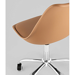 Офисный стул на металлическом основании EGGERY Brown пластик варинант исполнения - 3 | Loft Concept в Челябинске