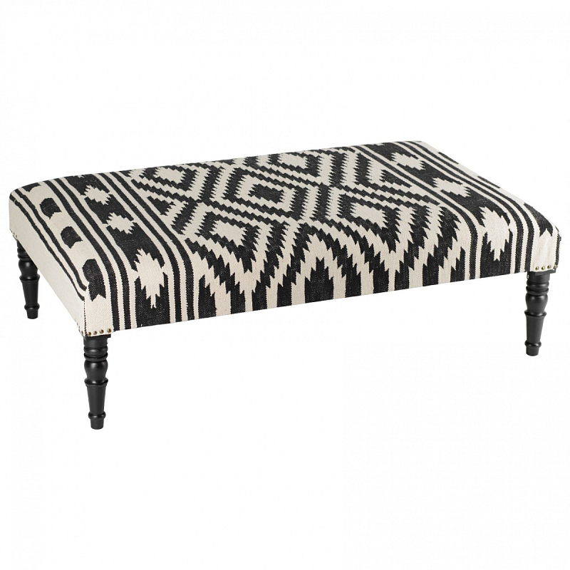 Банкетка Черно-Белый Келим Black and White Kelim BENCH Черно-белый Банкетка Черно-Белый Келим Black and White Kelim BENCH Черно-белый в Челябинске | Loft Concept