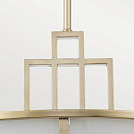 Подвесной светильник цвета латунь с белым матовым плафоном с геометрическим рисунком Feiss варинант исполнения - 4 | Loft Concept в Челябинске