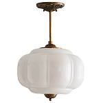 Подвесной светильник с абажуром из молочного стекла Vintage Charm варинант исполнения - 1 | Loft Concept в Челябинске