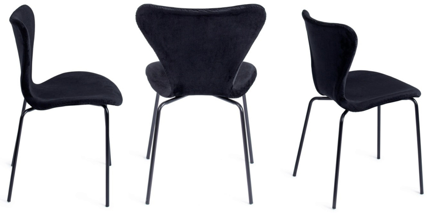 Стул Julissa Black Chair флок Стул Julissa Black Chair флок - Loft-Concept в Челябинске
