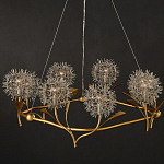 Люстра круглая с декором в виде цветков одуванчика Hanging Dandelion варинант исполнения - 5 | Loft Concept в Челябинске