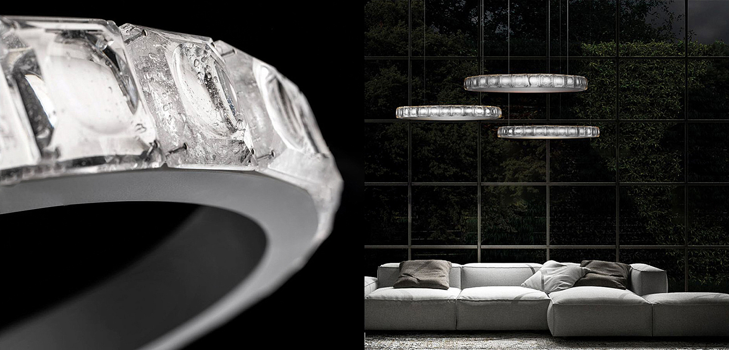 Люстра Ring horizontal silver chandelier Люстра Ring horizontal silver chandelier - Loft-Concept в Челябинске