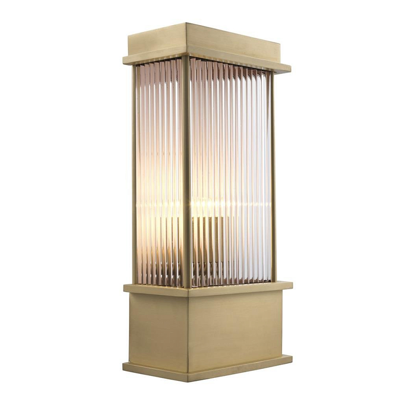 Бра Eichholtz Wall Lamp Jeremy Matte brass Латунь Прозрачный (Transparent) Бра Eichholtz Wall Lamp Jeremy Matte brass Латунь Прозрачный (Transparent) в Челябинске | Loft Concept