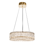 Люстра подвесная круглая из прозрачного хрусталя с золотым корпусом Selfsufficient варинант исполнения - 4 | Loft Concept в Челябинске