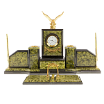 Настольный письменный набор из змеевика  и бронзы с декором в виде орла в подарочной упаковке Successful Leader варинант исполнения - 1 | Loft Concept в Челябинске