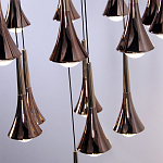 Люстра светодиодная с акриловыми конусообразными плафономи розовое золото Astra 60   варинант исполнения - 3 | Loft Concept в Челябинске