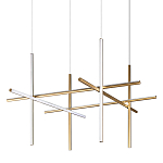 Люстра с 6-ю цилиндрическими плафонами на тонких тросах Trumpet tube варинант исполнения - 1 | Loft Concept в Челябинске