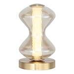 Настольная лампа светодиодная с волнообразным стеклянным плафоном Amphora of Light варинант исполнения - 1 | Loft Concept в Челябинске