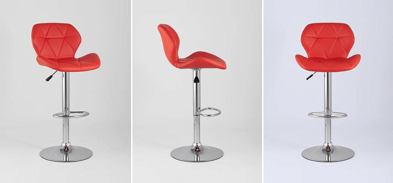 Барный Стул Jeroen Chair Красная Экокожа Барный Стул Jeroen Chair Красная Экокожа - Loft-Concept в Челябинске
