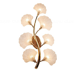 Бра в виде золотистой ветви с прозрачными листьями Andrea Wall Lamp варинант исполнения - 2 | Loft Concept в Челябинске