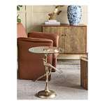 Столик с круглой стеклянной столешницей и корпусом в виде двух павлинов на ветке Table Two Peacocks варинант исполнения - 9 | Loft Concept в Челябинске