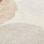 Ковер из хлопка с абстрактным принтом бежевого цвета Elysian Flow Blush варинант исполнения - 3 | Loft Concept в Челябинске