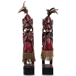 Комплект из 2-х деревянных статуэток Asmat Wooden Statuettes Dark Red варинант исполнения - 1 | Loft Concept в Челябинске