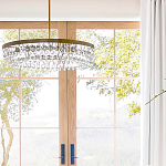 Люстра круглая с подвесками в форме стеклянных капель Glass Rain варинант исполнения - 5 | Loft Concept в Челябинске