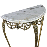 Консоль из бронзы с мраморной столешницей Mademoiselle De Console варинант исполнения - 1 | Loft Concept в Челябинске