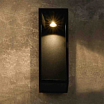 Уличный настенный светильник прямоугольной формы черного цвета Geometric Glow варинант исполнения - 2 | Loft Concept в Челябинске