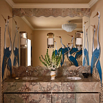 Обои ручная роспись Sarus Cranes Colourway SC-208 on Raw Silk dyed silk варинант исполнения - 3 | Loft Concept в Челябинске