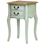 Прикроватная тумба из массива березы светло-бирюзовая Montmartre Provence Bedside Table варинант исполнения - 1 | Loft Concept в Челябинске