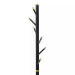 Напольная вешалка чёрная с золотистыми элементами Branches Hangers варинант исполнения - 2 | Loft Concept в Челябинске