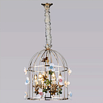 Люстра в виде клетки с цветами Flower Cell варинант исполнения - 3 | Loft Concept в Челябинске