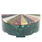 Шкатулка с мозаикой из натурального камня змеевик Stone Casket варинант исполнения - 1 | Loft Concept в Челябинске