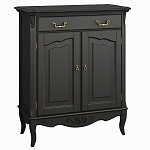 Буфет черный из массива бука с ящиком и 2-мя дверцами в стиле прованс Black Provence варинант исполнения - 1 | Loft Concept в Челябинске