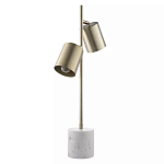 Настольная лампа золотистая на белом мраморном основании Streams of Light варинант исполнения - 3 | Loft Concept в Челябинске