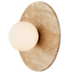 Бра в виде диска с плафоном из матового белого стекла Marble Glow варинант исполнения - 2 | Loft Concept в Челябинске