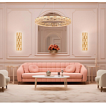 Люстра кольцевая с текстурной огранкой Reflection of Reality варинант исполнения - 3 | Loft Concept в Челябинске