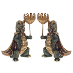 Подсвечник в виде дракона Dragon candlestick Green Gold Brown L or R варинант исполнения - 1 | Loft Concept в Челябинске