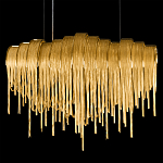 Люстра подвесная с металлическими цепочками и изогнутыми металлическими дугами 72 см Atlantis Chain варинант исполнения - 17 | Loft Concept в Челябинске