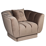 Дизайнерское кресло мягкое из серого велюра Serenity варинант исполнения - 1 | Loft Concept в Челябинске