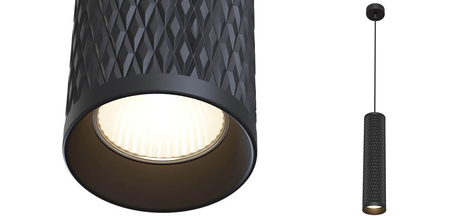 Подвесной светильник Trumpet tube black rhombus Подвесной светильник Trumpet tube black rhombus - Loft-Concept в Челябинске