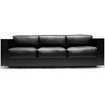 Дизайнерский кожаный диван черный Poltronova Saratoga Sofa варинант исполнения - 2 | Loft Concept в Челябинске