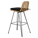 Стул барный с ротанговым плетением Half Bar Chair with Wicker без подлокотников варинант исполнения - 1 | Loft Concept в Челябинске