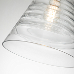 Подвесной светильник с прозрачным рельефным стеклянным плафоном в форме конуса Feiss варинант исполнения - 3 | Loft Concept в Челябинске