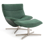 Кресло вращающееся с подставкой для ног зеленое Verdante варинант исполнения - 1 | Loft Concept в Челябинске