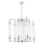 Люстра с 8-ю прозрачными цилиндрическими плафонами Jeanette варинант исполнения - 2 | Loft Concept в Челябинске