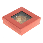 Зеркало карманное складное круглое из натурального камня Оникс в подарочной упаковке Silver Stone Mirrors варинант исполнения - 4 | Loft Concept в Челябинске